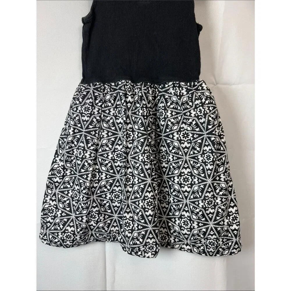 Gap Kids black and white tank dress size XS (4-5) E UC